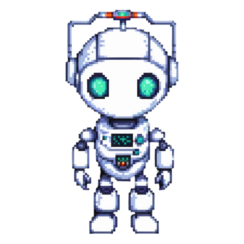 space doctor robot alien with mask sticker