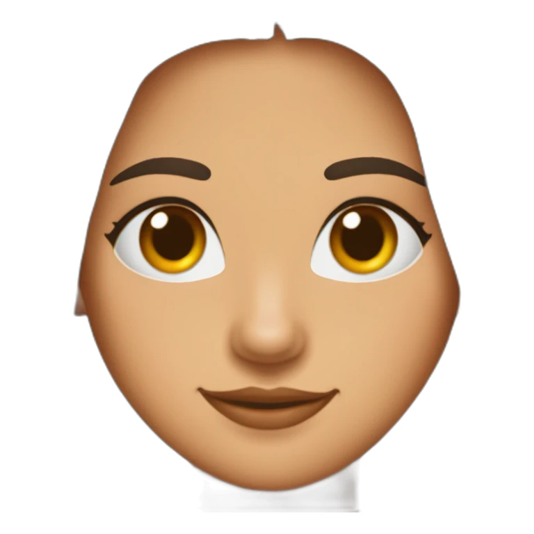 chica gordita de media melena lisa marrón oscuro con ojos marrones, feliz y con un gato naranja y blanco sticker