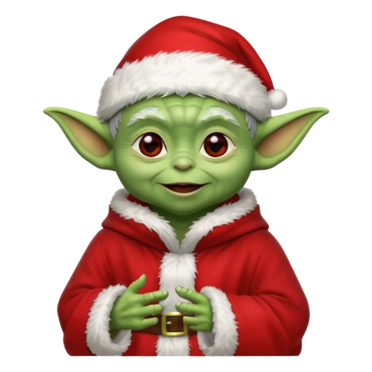 yoda santa sticker