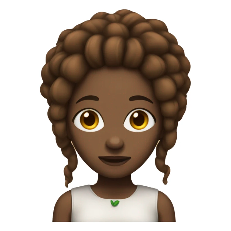 Black girl with brown dreadlocks  sticker