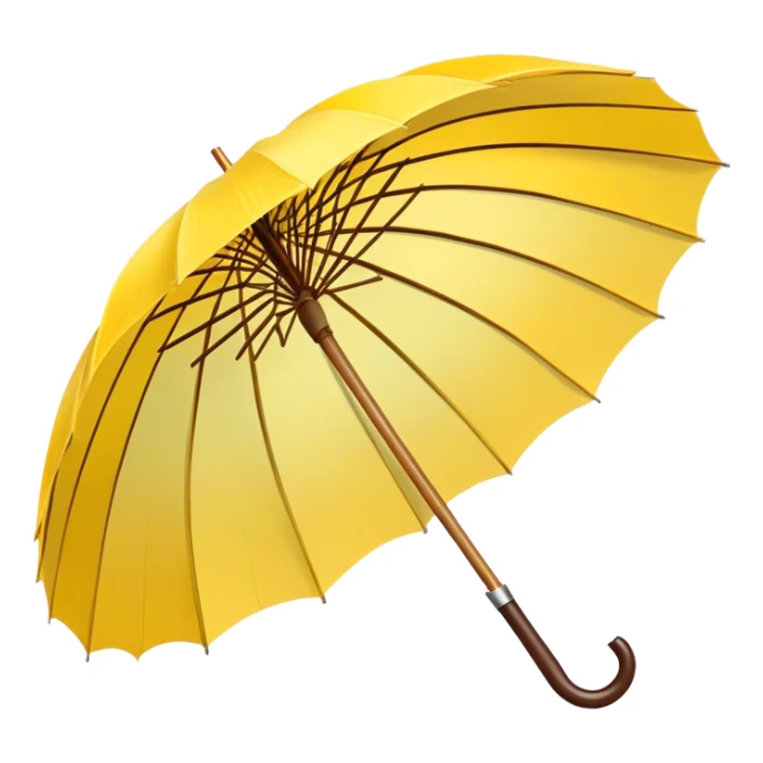 Yellow oil paper umbrella sticker