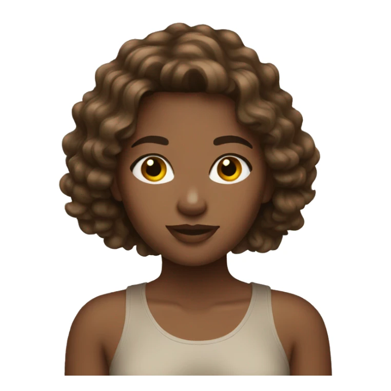 brown hair girl beachy vibe sticker