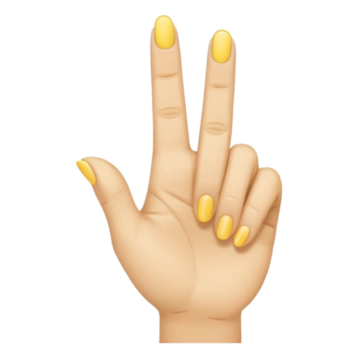 yellow 5 finger emoji, index finger extended, remaining finger folded, pointing to someone, poking hand sticker