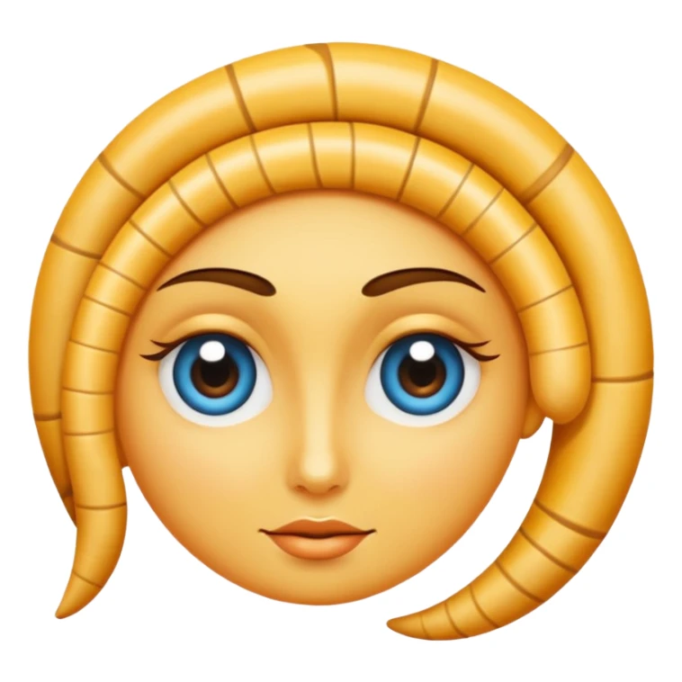 un visage avec les yeux en spirale mais par amour  sticker