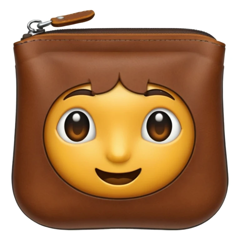 Coin purse, small, zipper  zipper sticker