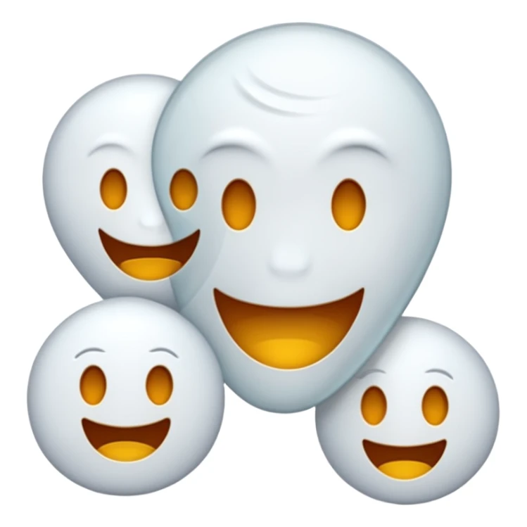 Emojis qui rigole fusionné avec l’emojis fantôme 👻 sticker