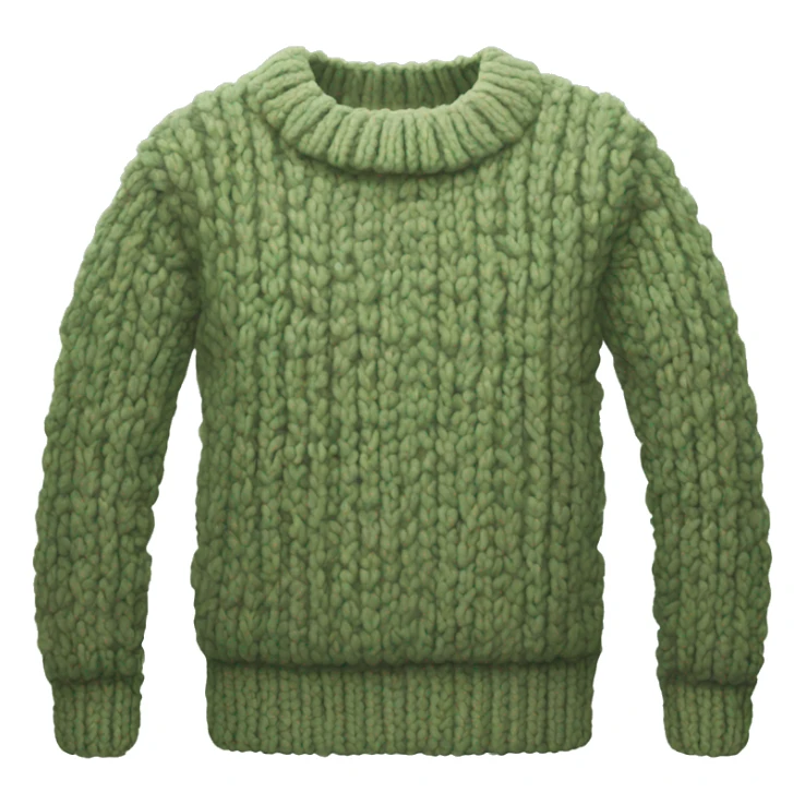 Sage green chunky knit sweater  sticker
