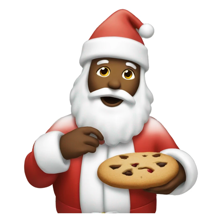 Santa eating Christmas cookie sticker