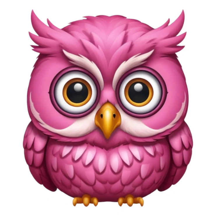 image of a pink owl sticker