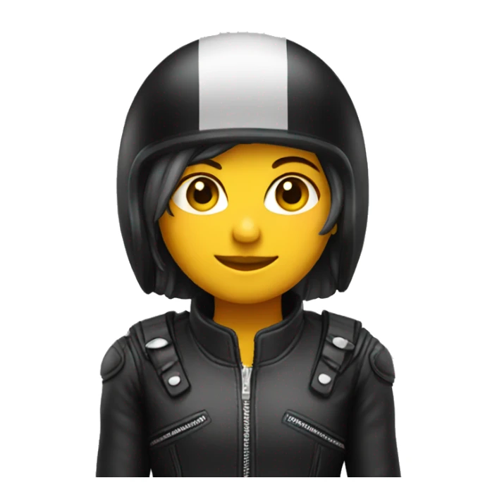 a girl in a biker helmet  sticker