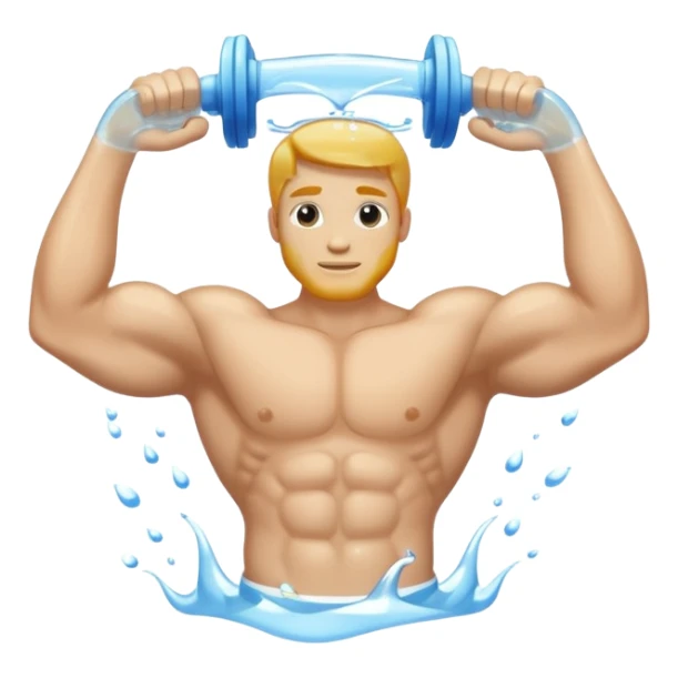 Single bicep made of water sticker