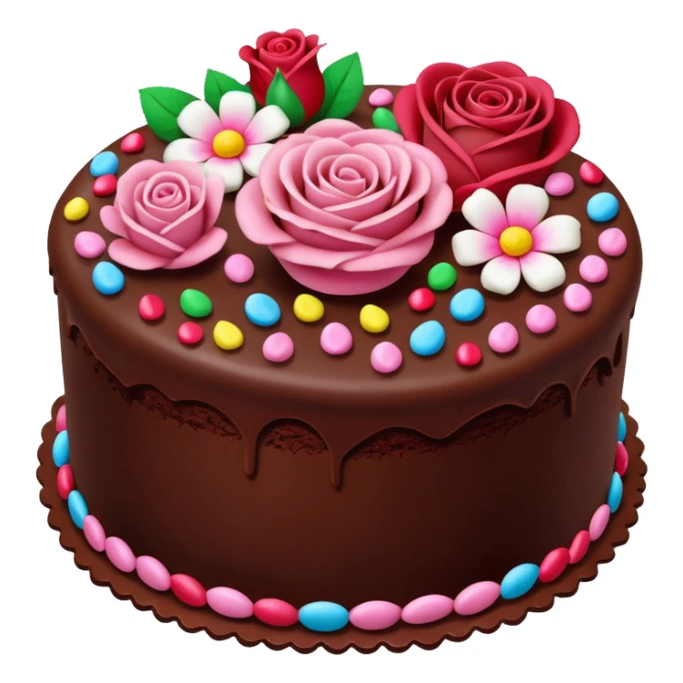 день рождения торт и цветы sticker