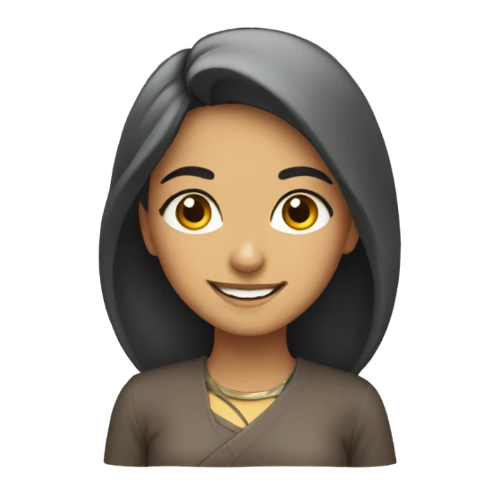 Persian girl smiling sticker