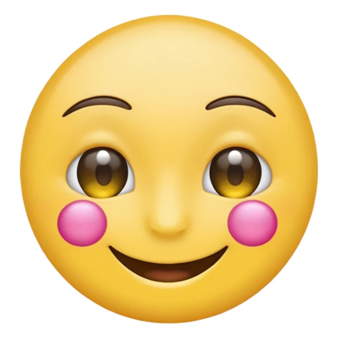 Standard Yellow emoji with pink under eye patches sticker