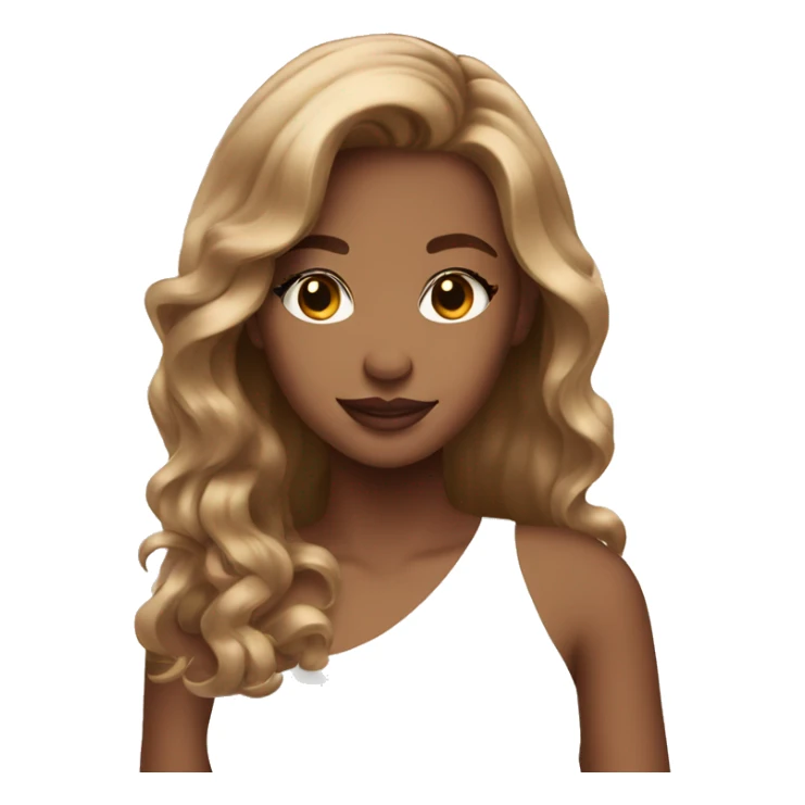 Glamorous gorgeous girl with light brown hair sticker