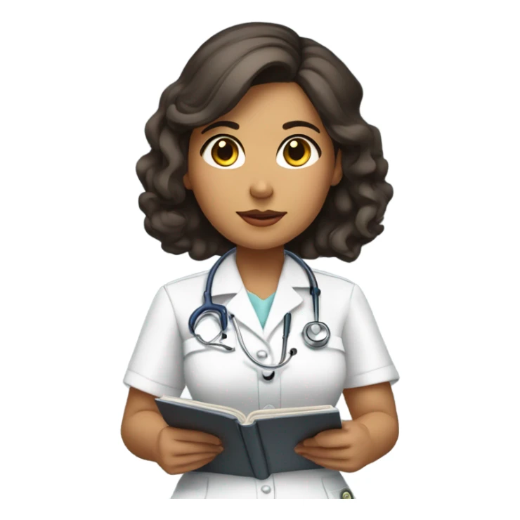 Latina woman nursing student sticker