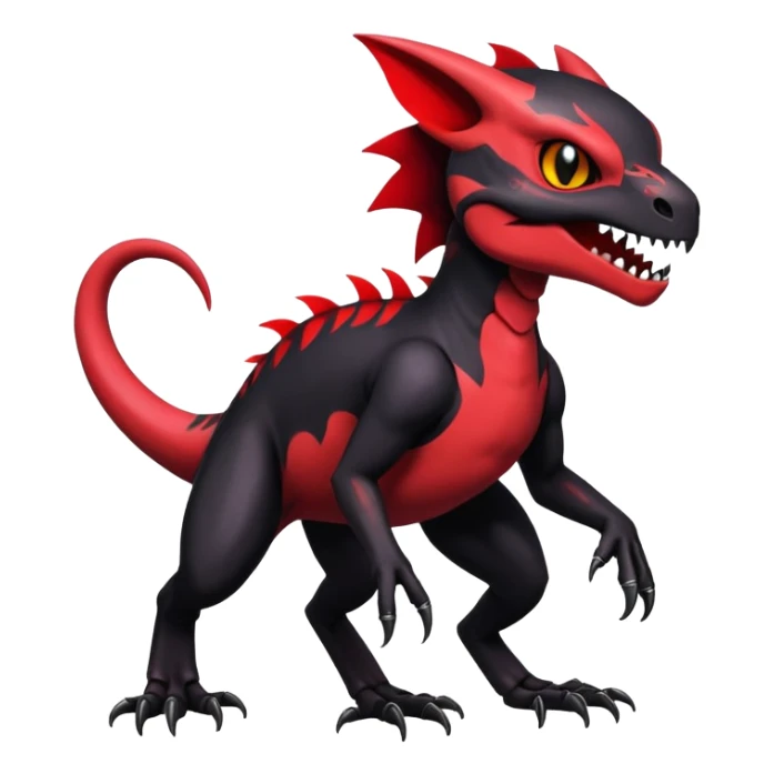Salandit-Noibat-Litten-Hybrid with a skull-head (Full body) sticker