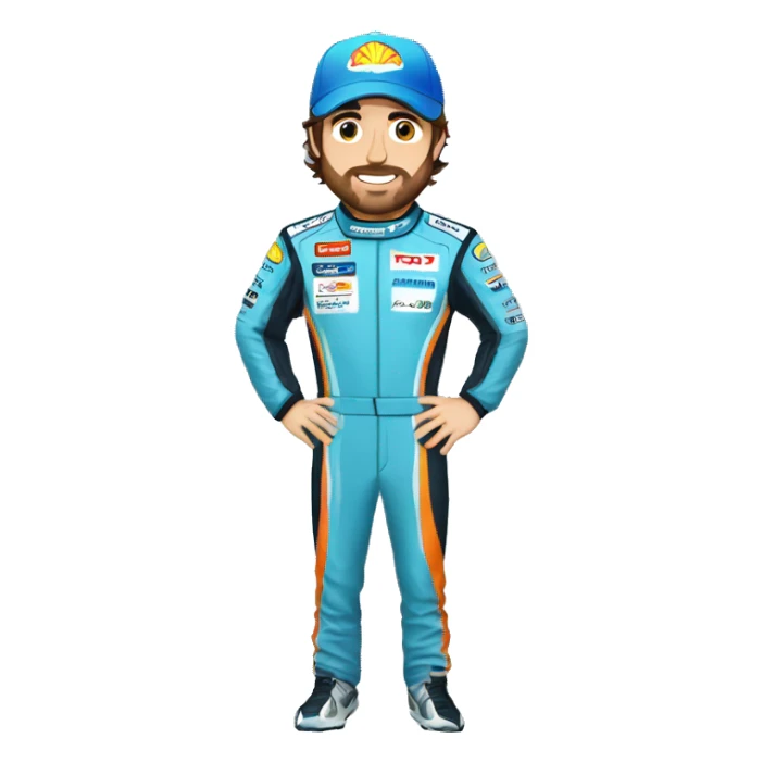 Fernando Alonso vestido con el uniforme de Aston Martin sticker