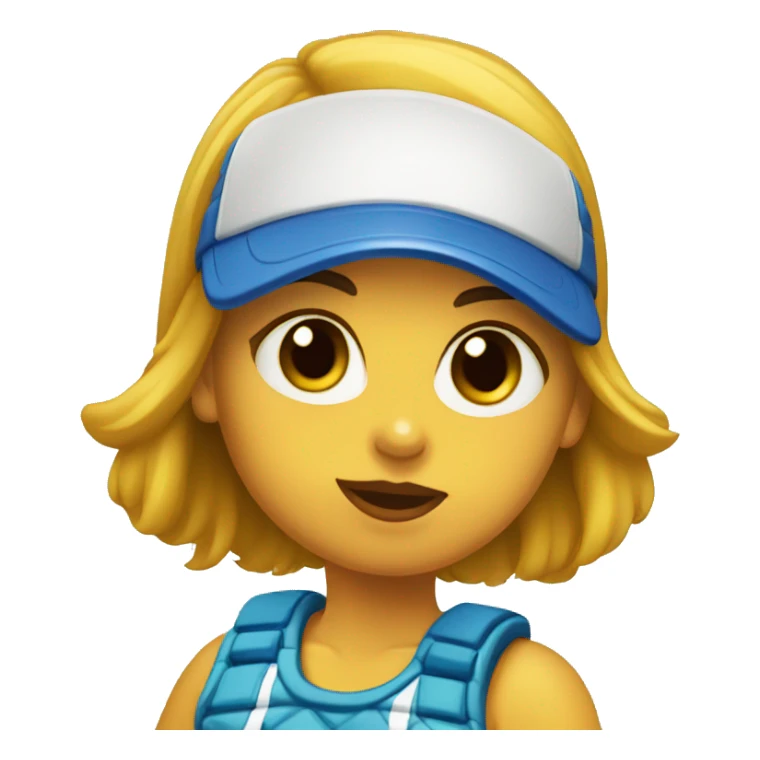 padel girl duck face and piece sticker