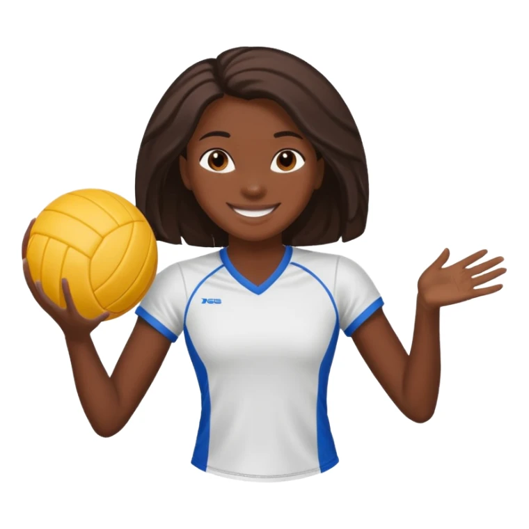 una chica morena jugando voleibol sticker