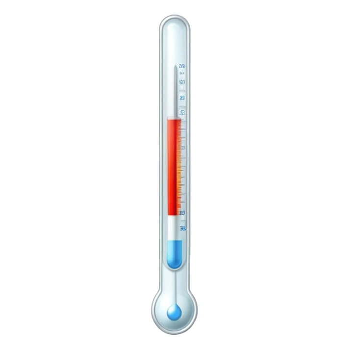 classic glass thermometer and clean surgical gauze together sticker