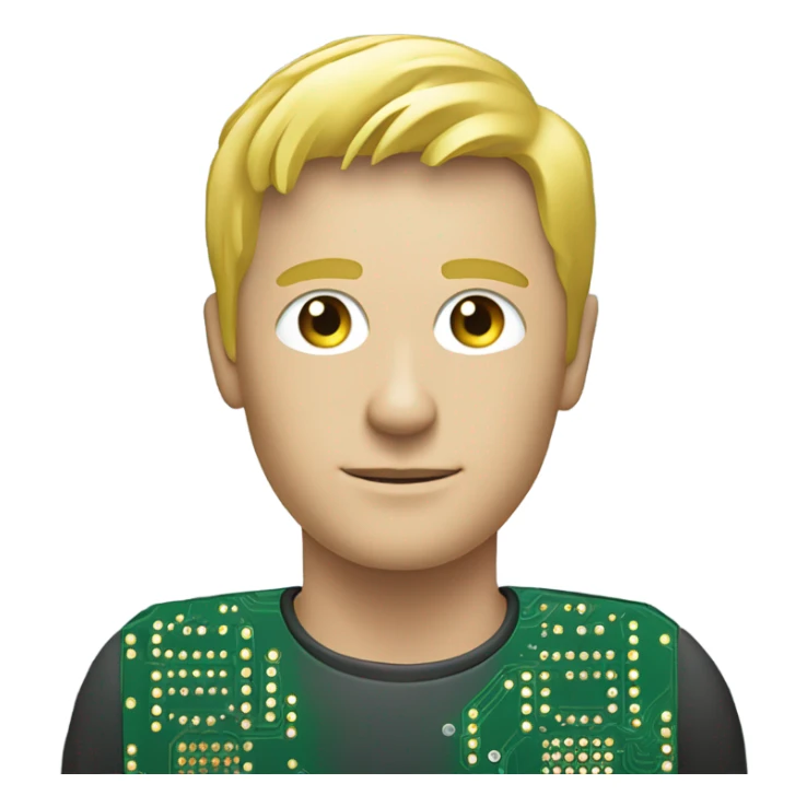 male ,Desk with pcb, european blond with classs sticker