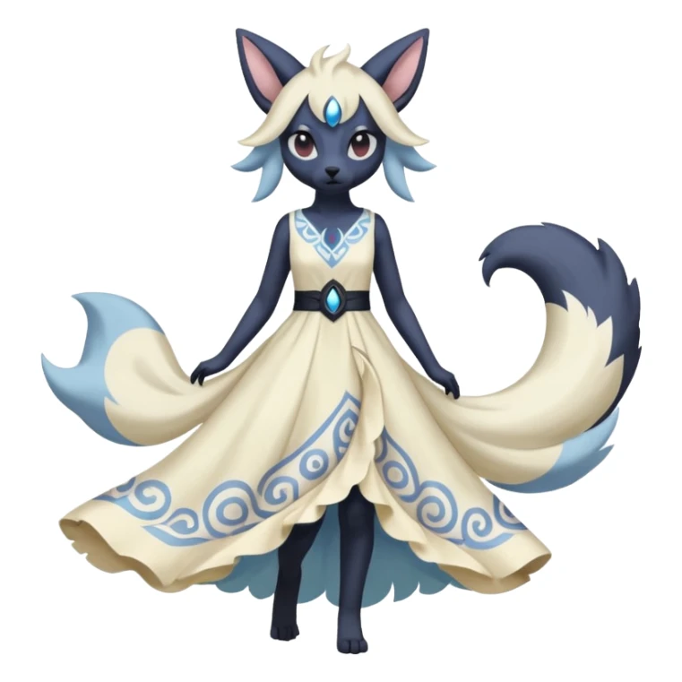Pastel Absol-Zorua-Umbreon-fusion (full body) sticker