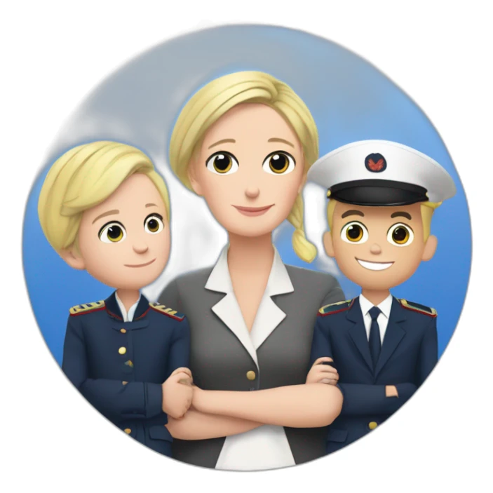 Marine Le Pen a un enfant avec Macron sticker