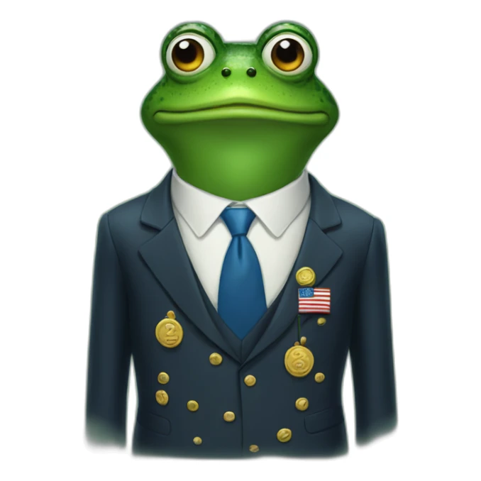 mr frog president smart sticker
