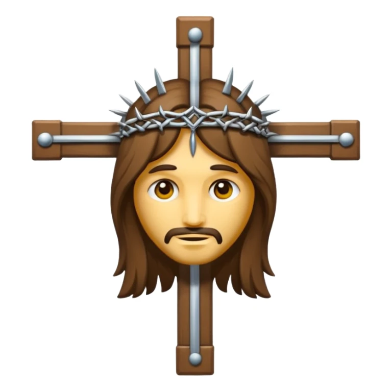 Hazme un emoji con jesuscristo en la cruz sticker