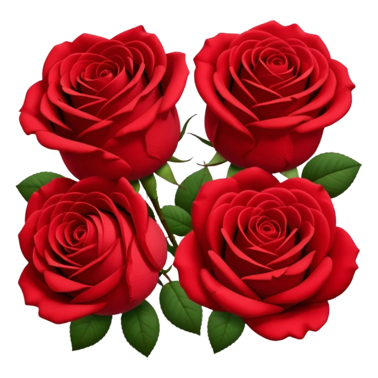 3d rending Realistic Still life, Deep red roses sticker