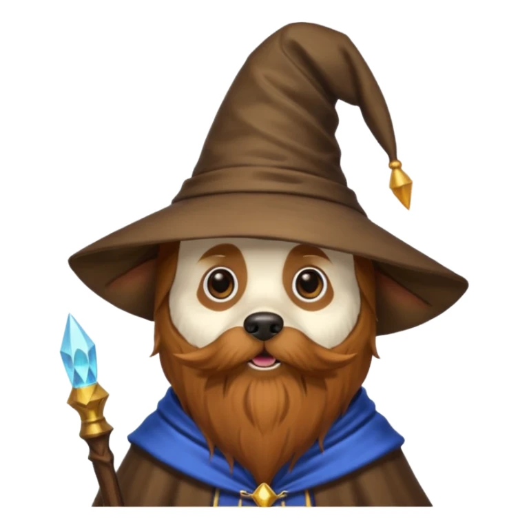Dog wizard sticker