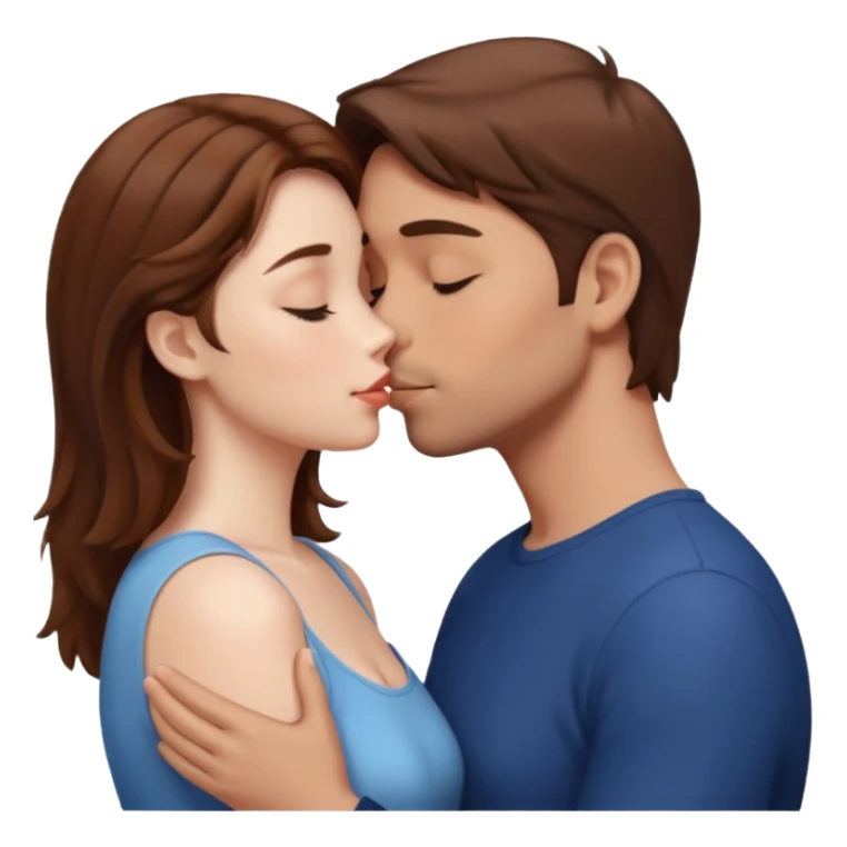 Kissing bf and brwon your hir  sticker