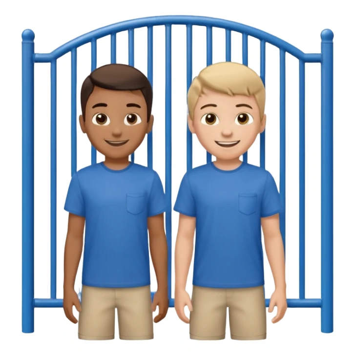 Enfants garçons portail  sticker