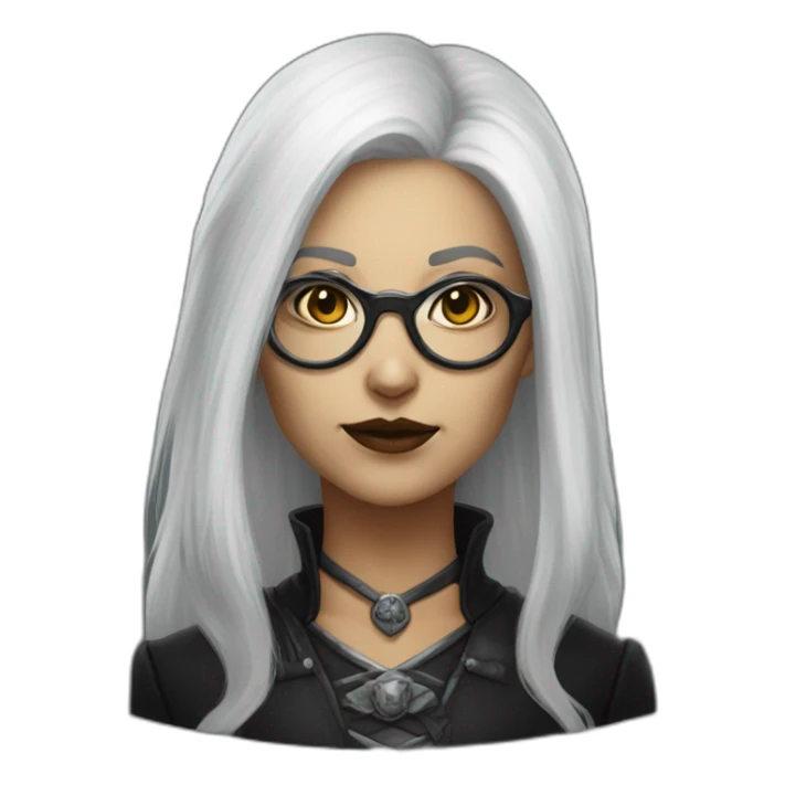 dark heresy female psyker white hairs glasses sticker
