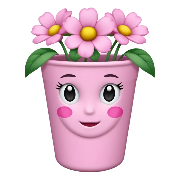 vaso branco com laço rosa sem flores sticker
