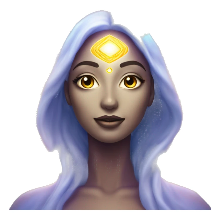 Pleiadian radiant glowing diva woman female third eye sticker