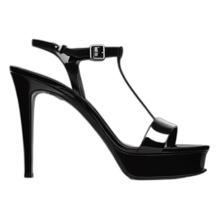 Ysl TRIBUTE PLATFORM SANDAL black PATENT LEATHER sticker