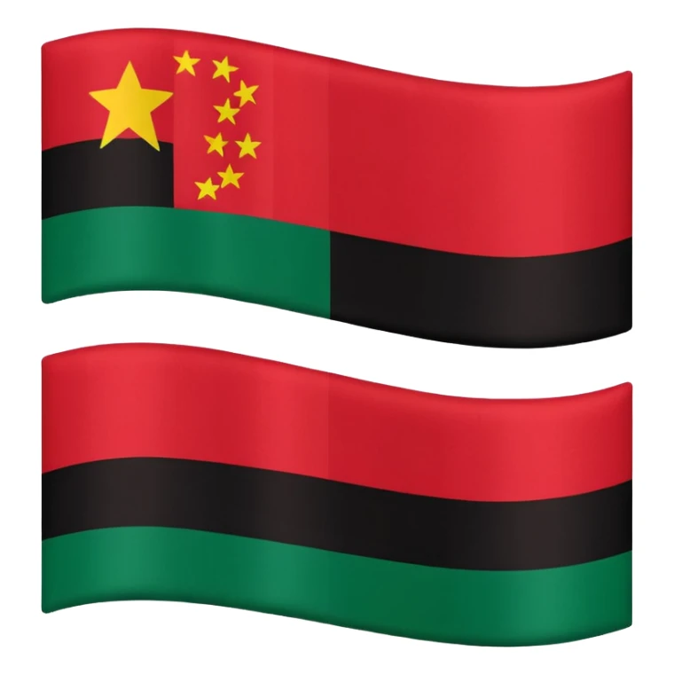 Pan African-African American Flag (Red-Black and Green horizontal stripes) - no stars or other symbols sticker