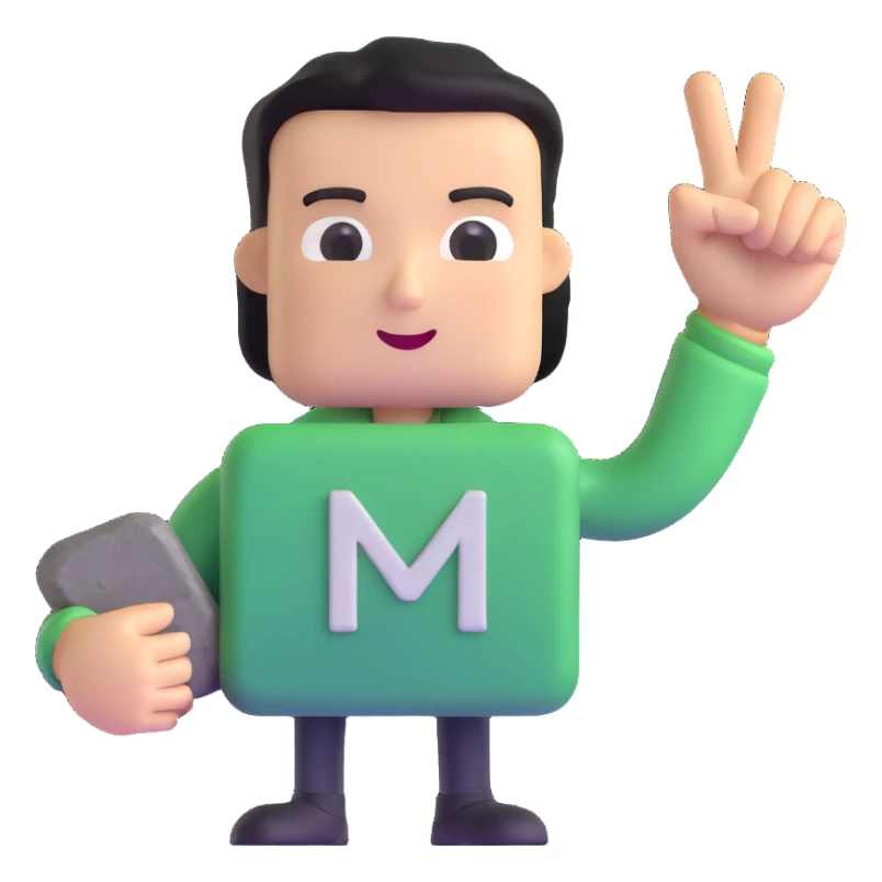 spreadsheet character giving rock on hand sign sticker