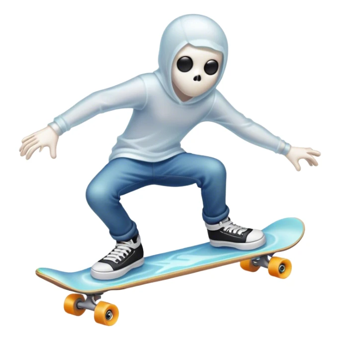  ghost skater boi ghost sk8 boarding sticker
