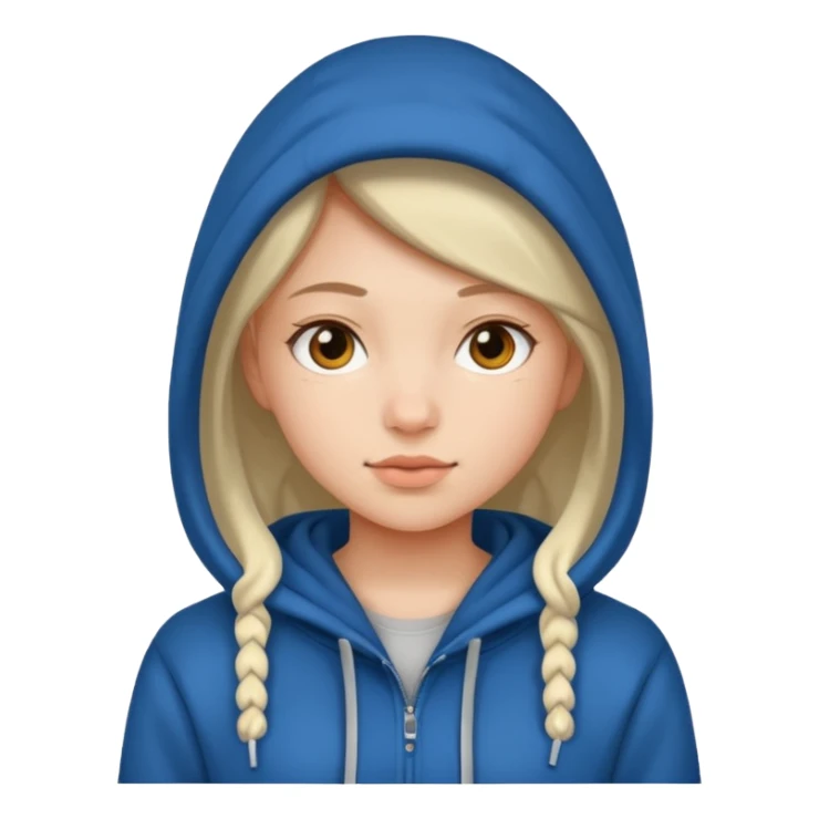 Girl wearing a hoddie  sticker