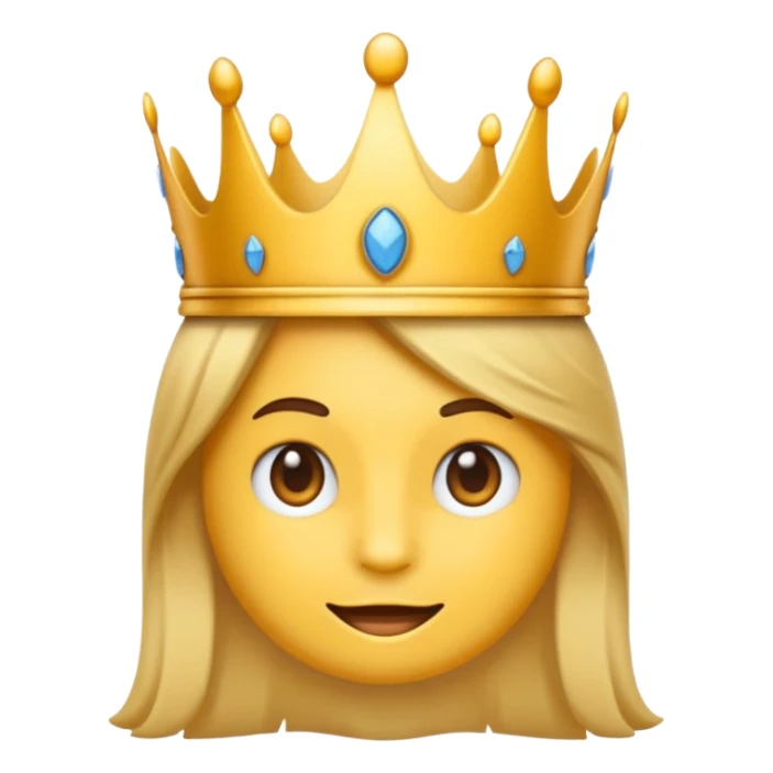 Erstelle mir ein emoji mit einer Krone sticker