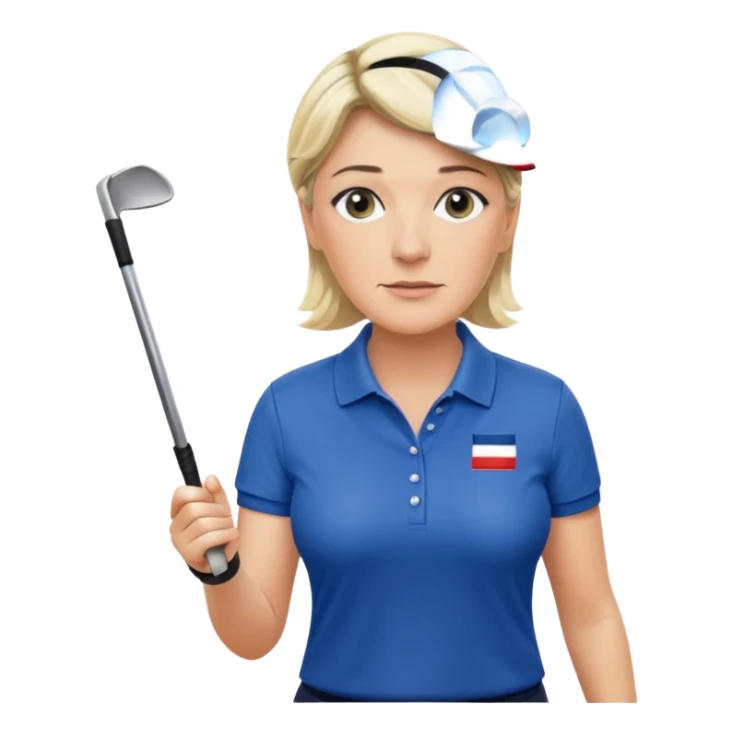 Marine Le Pen qui fait du golf  sticker