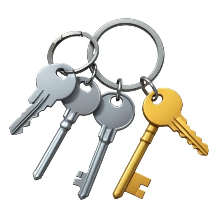 schlüsselbund mit vielen schlüsseln sticker