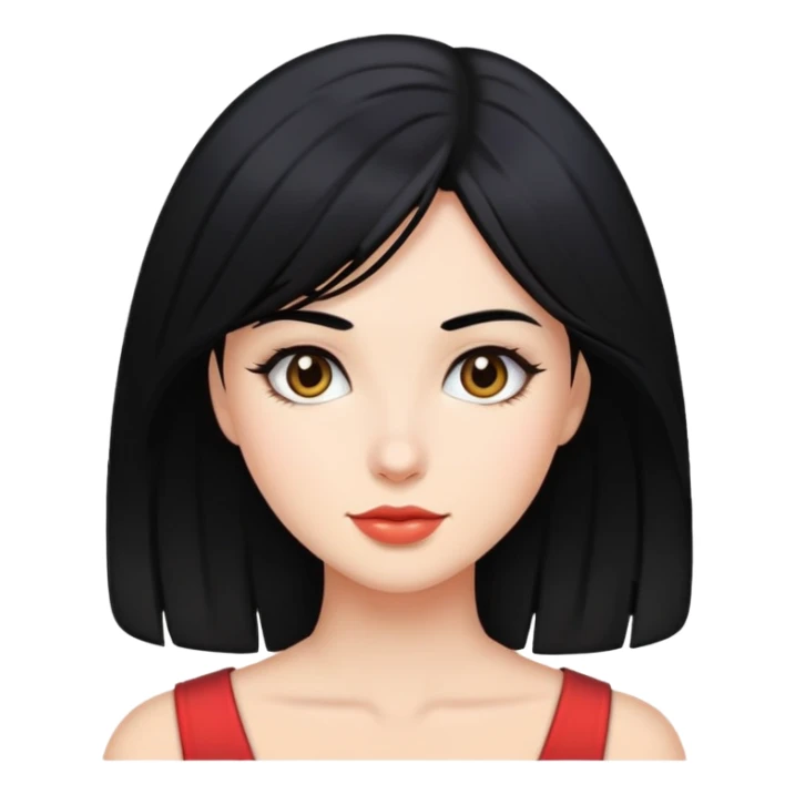 a pretty woman with black hair sticker