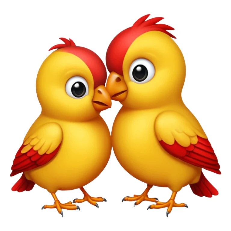 crea dos agapornis dándose un beso sticker