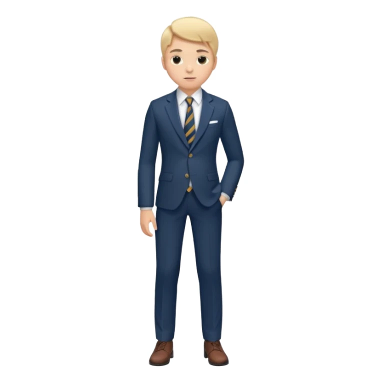 Young man, tailored trousers, a crisp button-down shirt, a blazer, and tie, portrait

 sticker