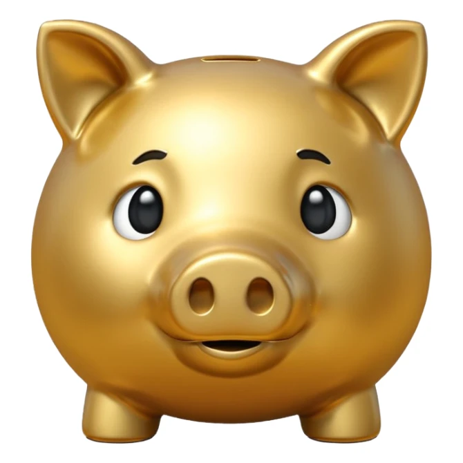 golden piggy bank sticker