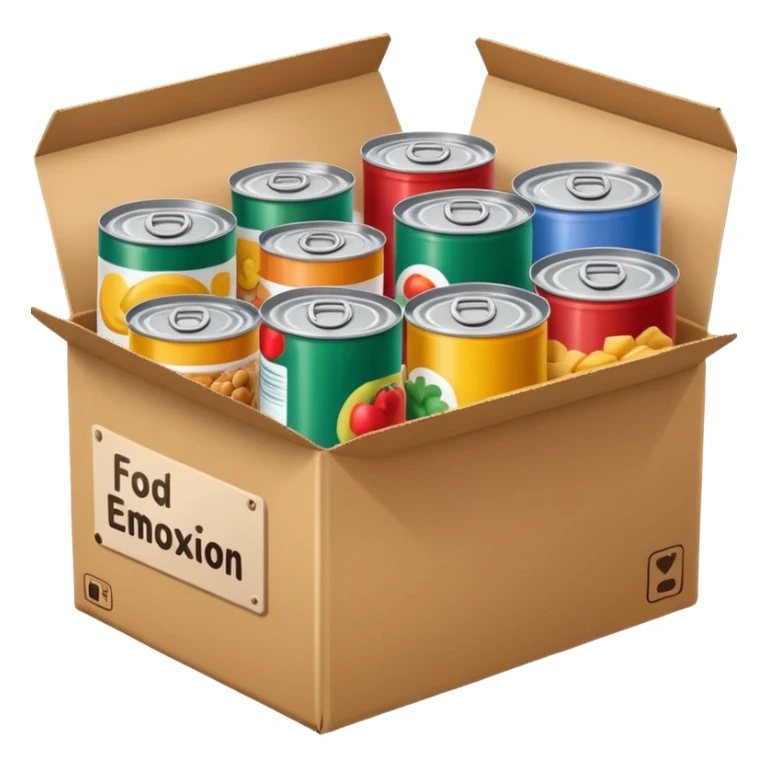 canned food in a box sticker